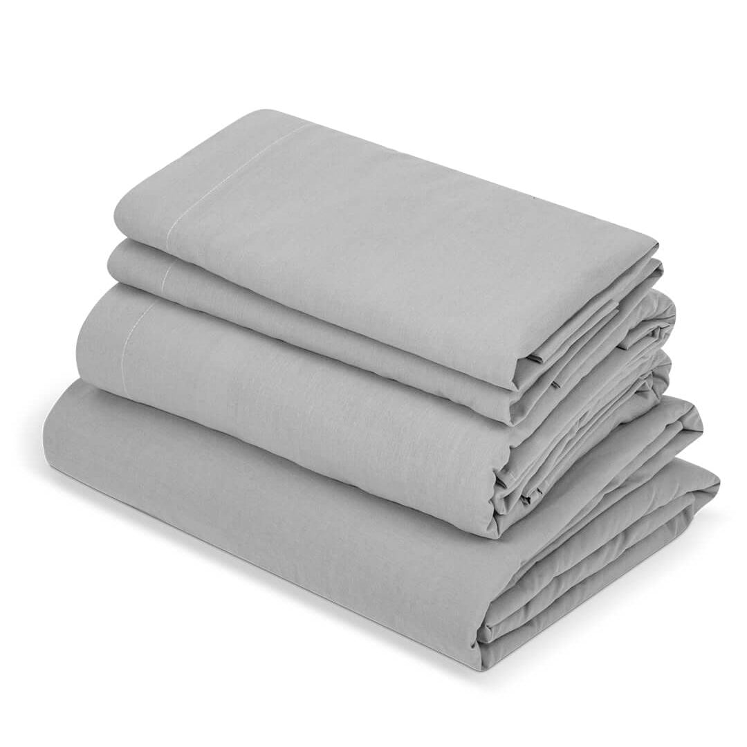 Juego De Sabanas Arcoiris Gris